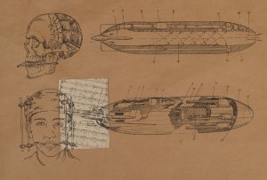 Совместно с Иналом Савченковым. Без названия (из серии «Мысль — химическая реакция»), начало 1990-х.